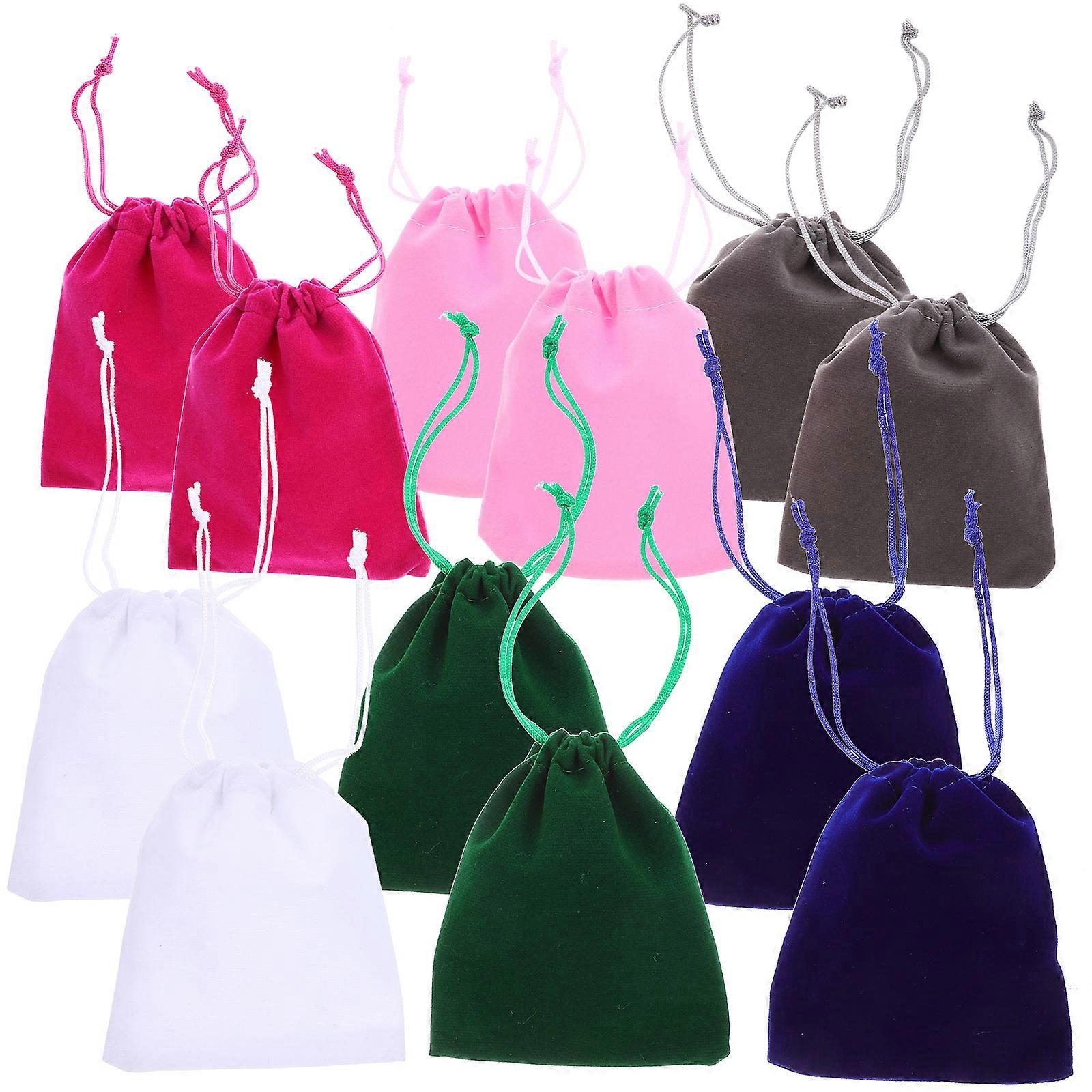 Party Favor Bags Drawstring Design Cloth Bags For Wedding Occasions 12Set