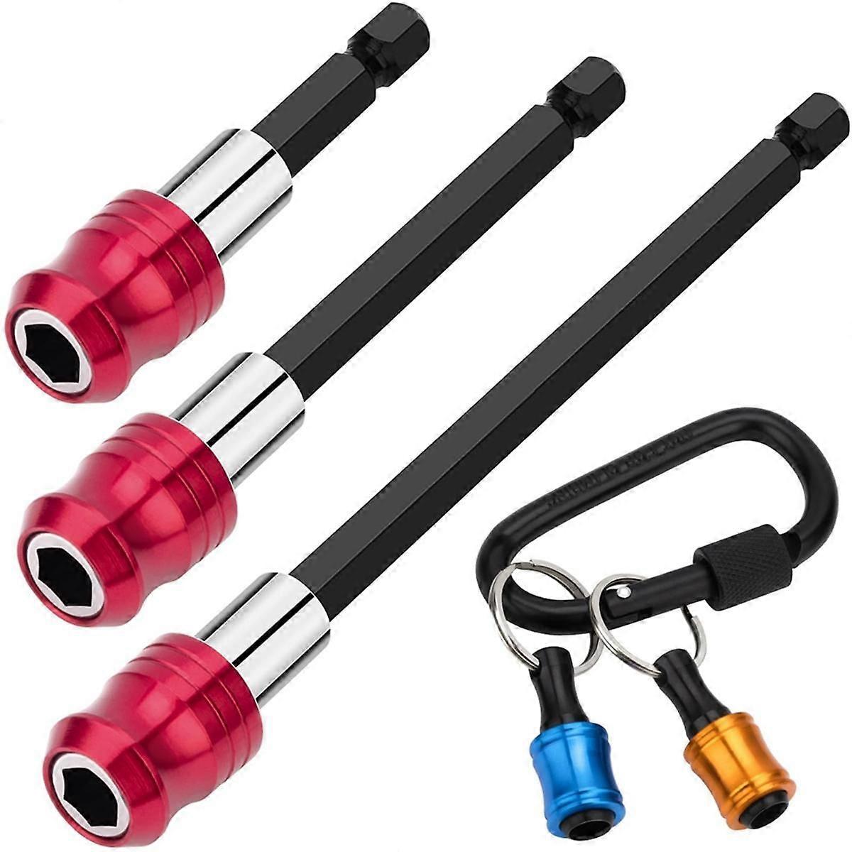 5Piece Magnetic Drill Bit Extension Set, 3PCS Bit Extension Kit with 3 Sizes and 2PCS Bit Holder Ke