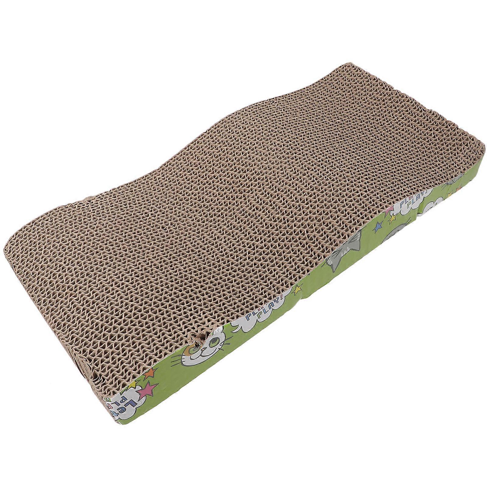 Interactive Cat Scratching Board Corrugated Paper Cat Grinding Claws Board for Home Use 1Pc