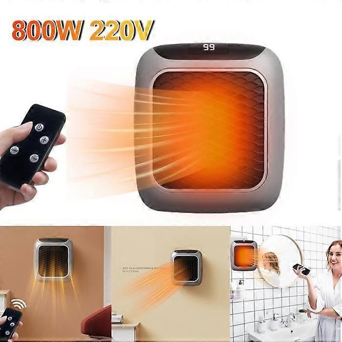 Fan heater - MOOHOP - 800W - Wall heater - Quiet - Compact