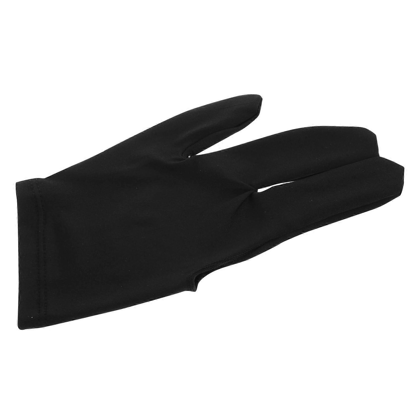 Billiard Pool Glove 3Finger Design Breathable Mesh Durable Construction Left/Right Hand Black