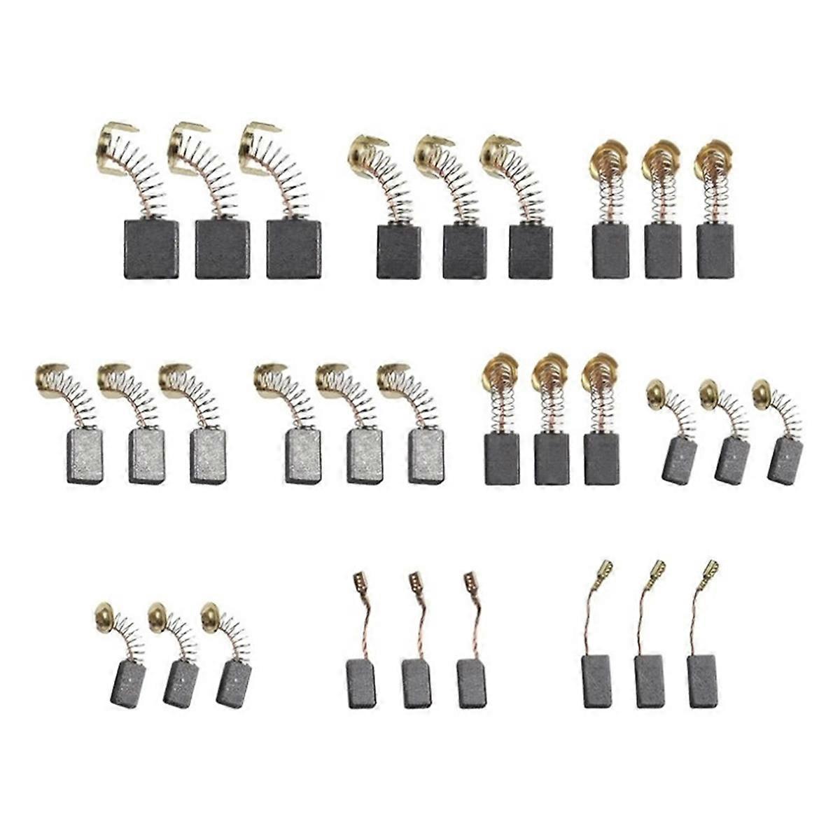 60Pcs Carbon Brushes Carbon Brushes Replacement for Power Tool for Hammer Drills Circular Saws Angle Grinders