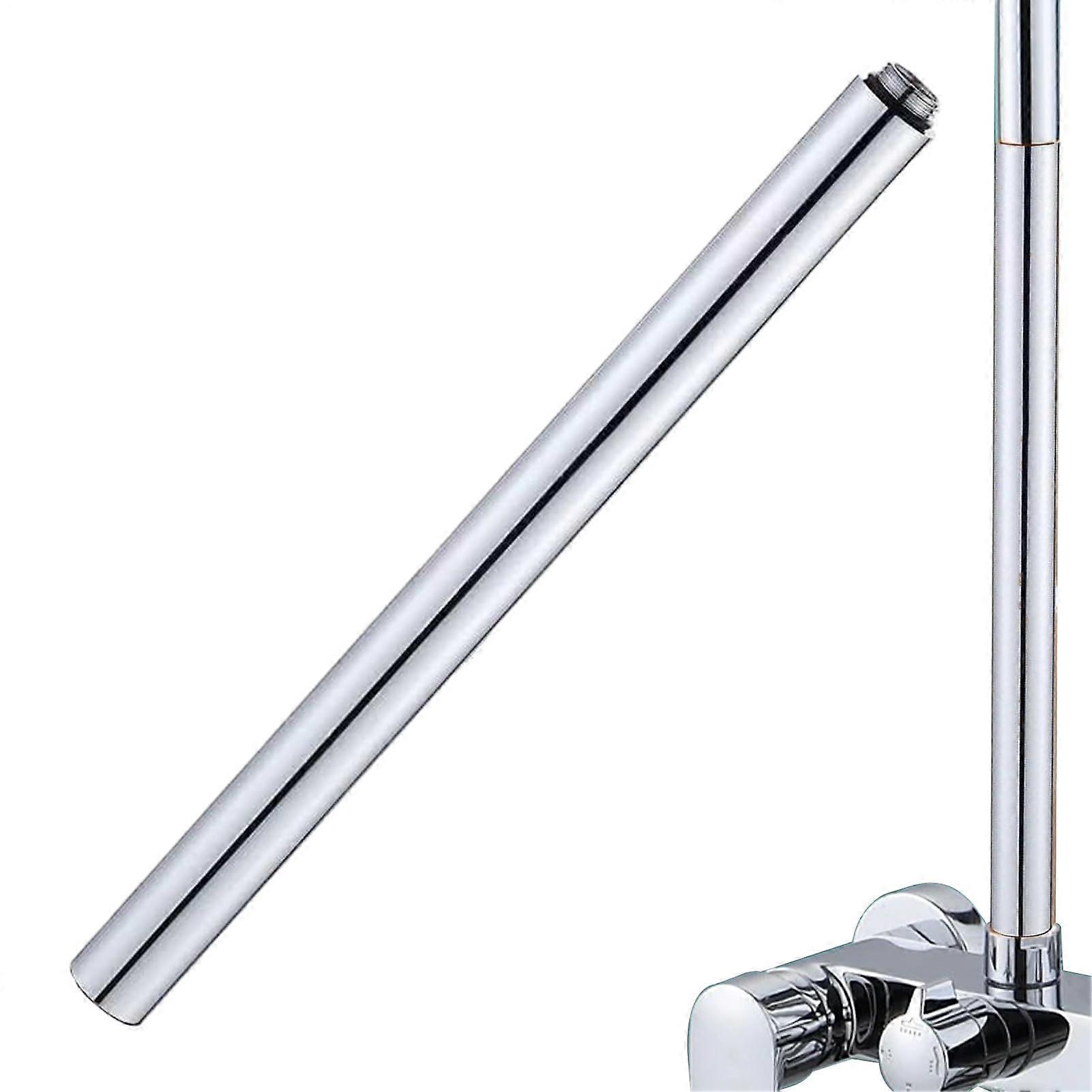Shower Extension Adjustable Shower Arm Extension Round Plated Silver For Overhead Showers Adjustable Pipe Extension