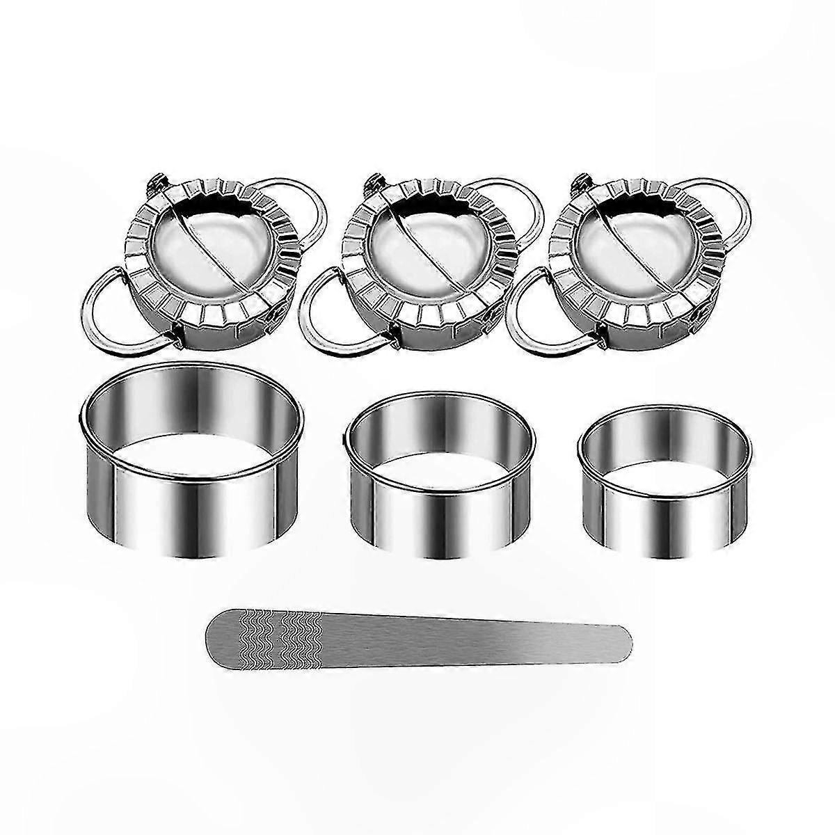 Stainless Steel Ravioli and Dumpling Maker Set, Cookie Shaper Tool for Making Homemade Pasta and Dumplings