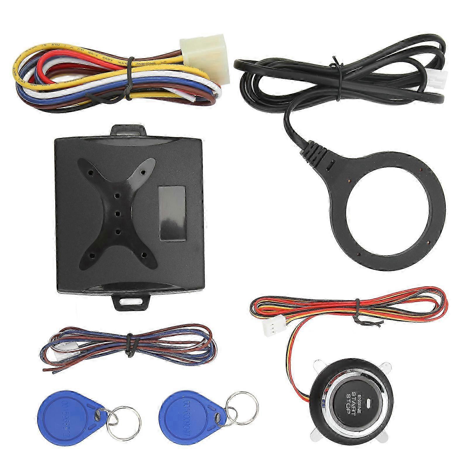 Car Push to Start Ignition Kit Smart Engine Start Stop Button Keyless Go System Universal for 12V Vehicles 2025