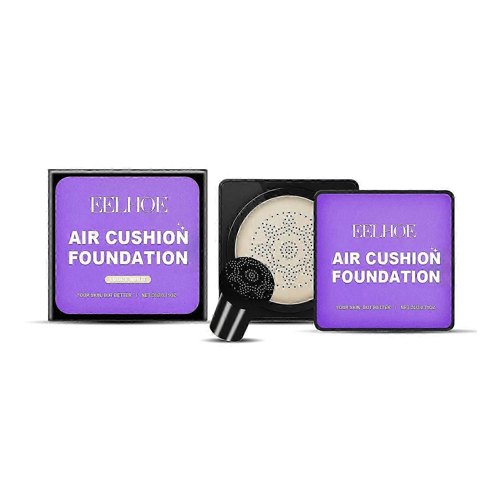 Women's Foundation-Cream with Mushroom Head Puff Portable Skin Concealer Cream Makeup Accessories
