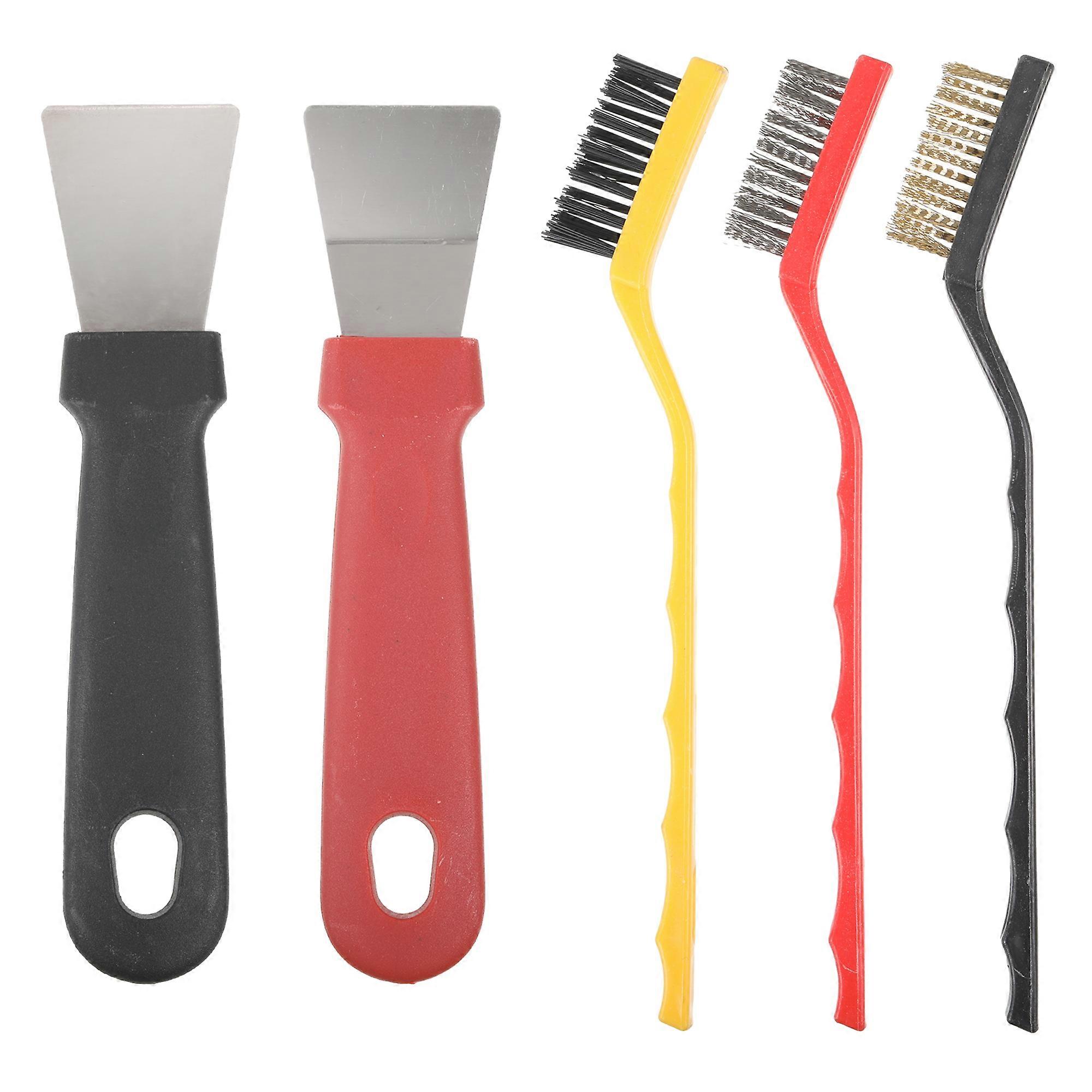 5pcs/set Stainless Steel Kitchen Cleaning Tool Easy Operation Whole Package Wide Application