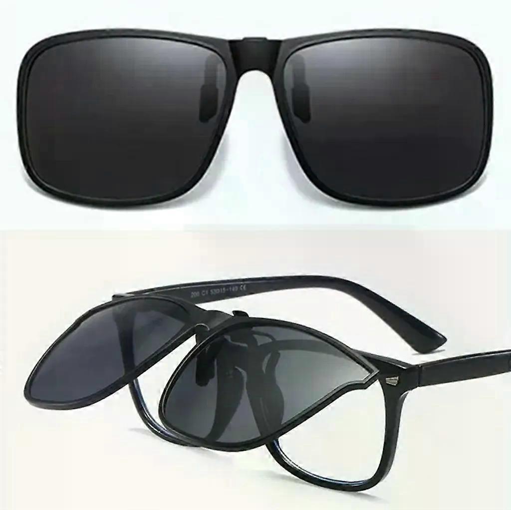 GKA polarized over-glasses glasses attachment Clip-On C frame black glass gray