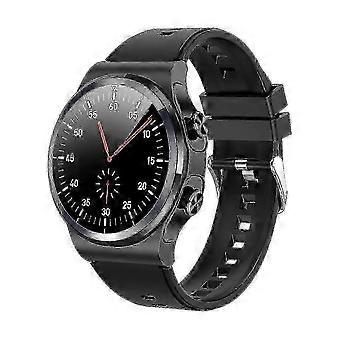 Gt69 Tws Bluetooth Earphone Wireless Headset Smart Watch Ip67 Waterproof Touch Control Sport Smartwatch - Black