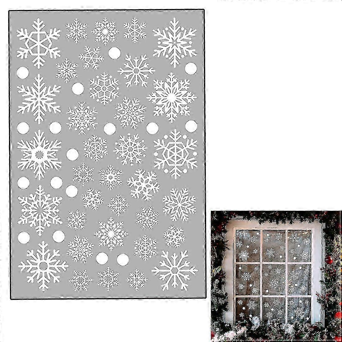 Christmas Window Clings Christmas Snowflake Decal Stickers Window Clings Decorations For Christmas New Year Supplies