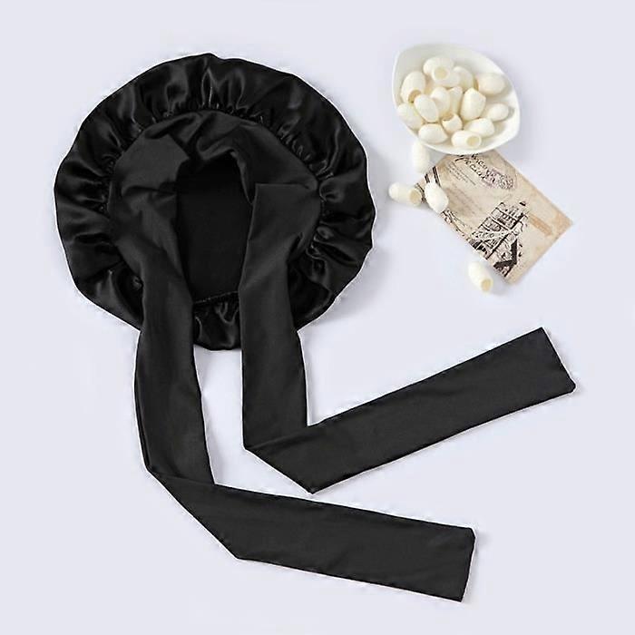 Nightcap - INF - 100% mulberry silk - Black - Airy - Wide brim