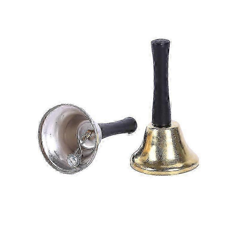 6 Pcs Metal Hand Bells, Black Wooden Handle Call Bells, Service Bells, Percussion Handbells, Musical Hand Bells