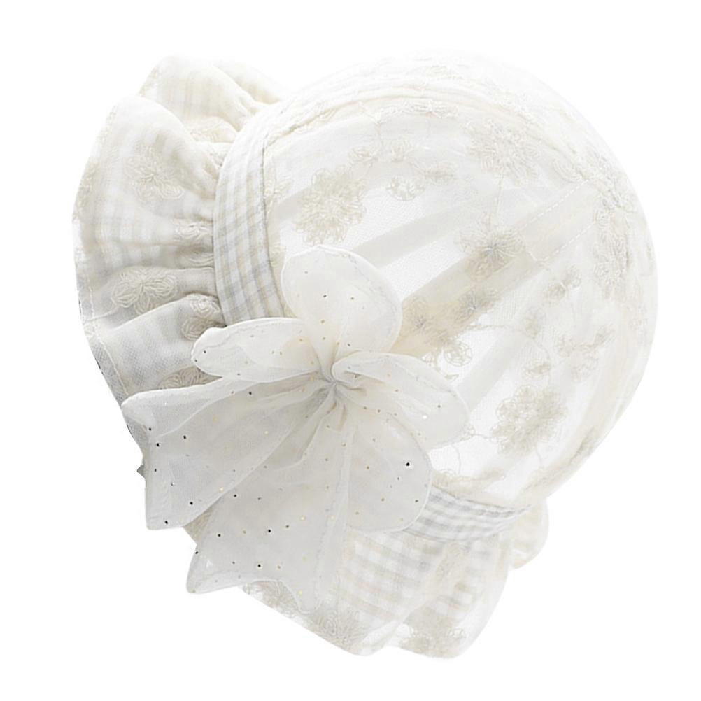 Infant Buckethat Summer Lace Sunhat with Elastic Rope