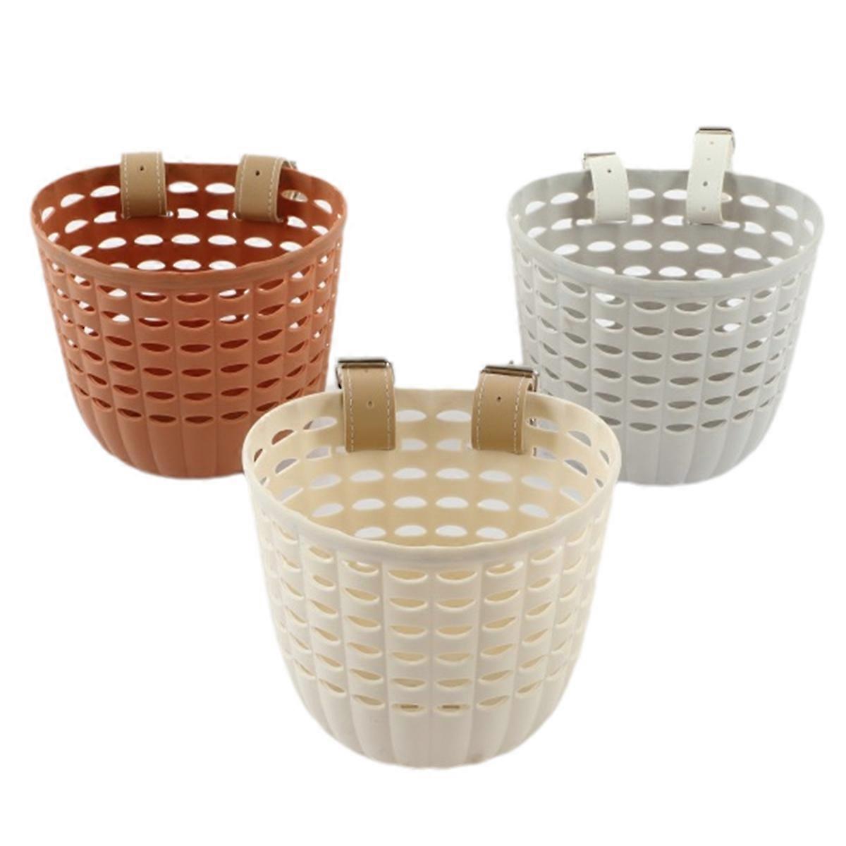 Kids Bicycle Basket,Adjustable PU Basket with Handle