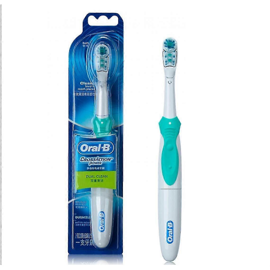 Toothbrush, Cross Action, Double Rotation, Vibration, Cleaning Teeth, Battery, Replaceable Toothbrush Head.