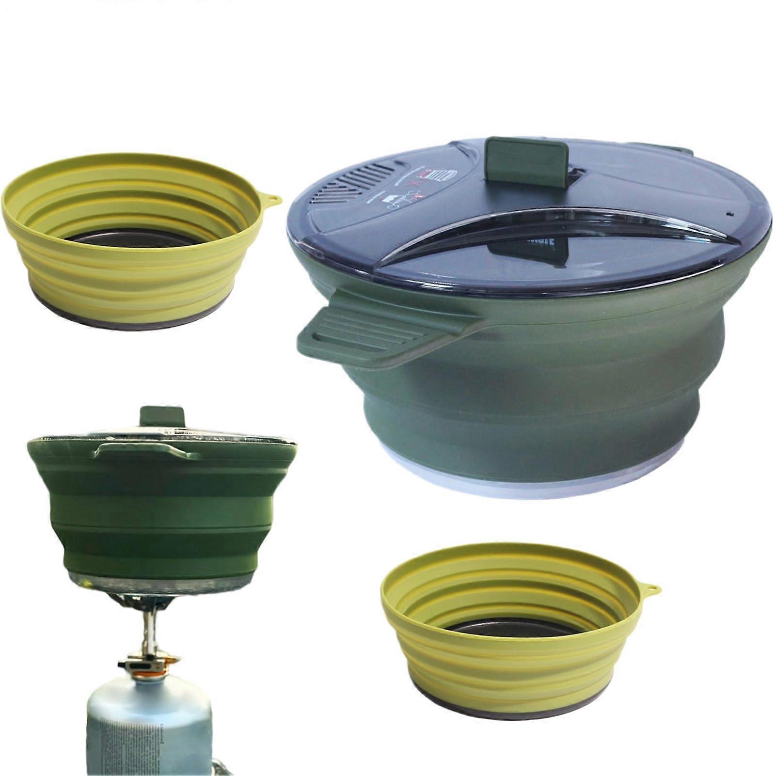 Camping Cookware Sets Folding Camping Cookware Kit HeatResistant Stainless Steel Utensils For RV Travel Backpacking And Hiking