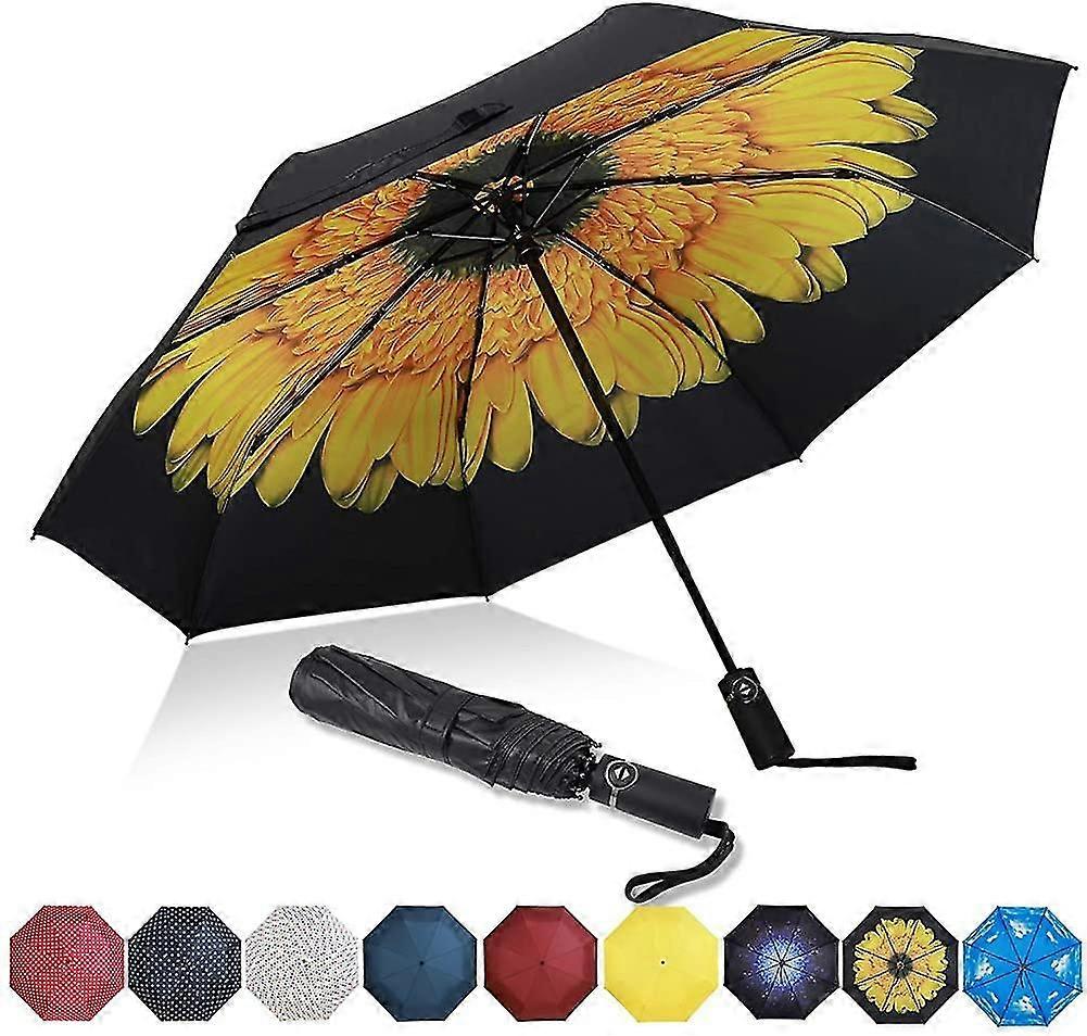 Folding Umbrella Compact Travel Umbrella Strong Durable Rain Umbrella Portable