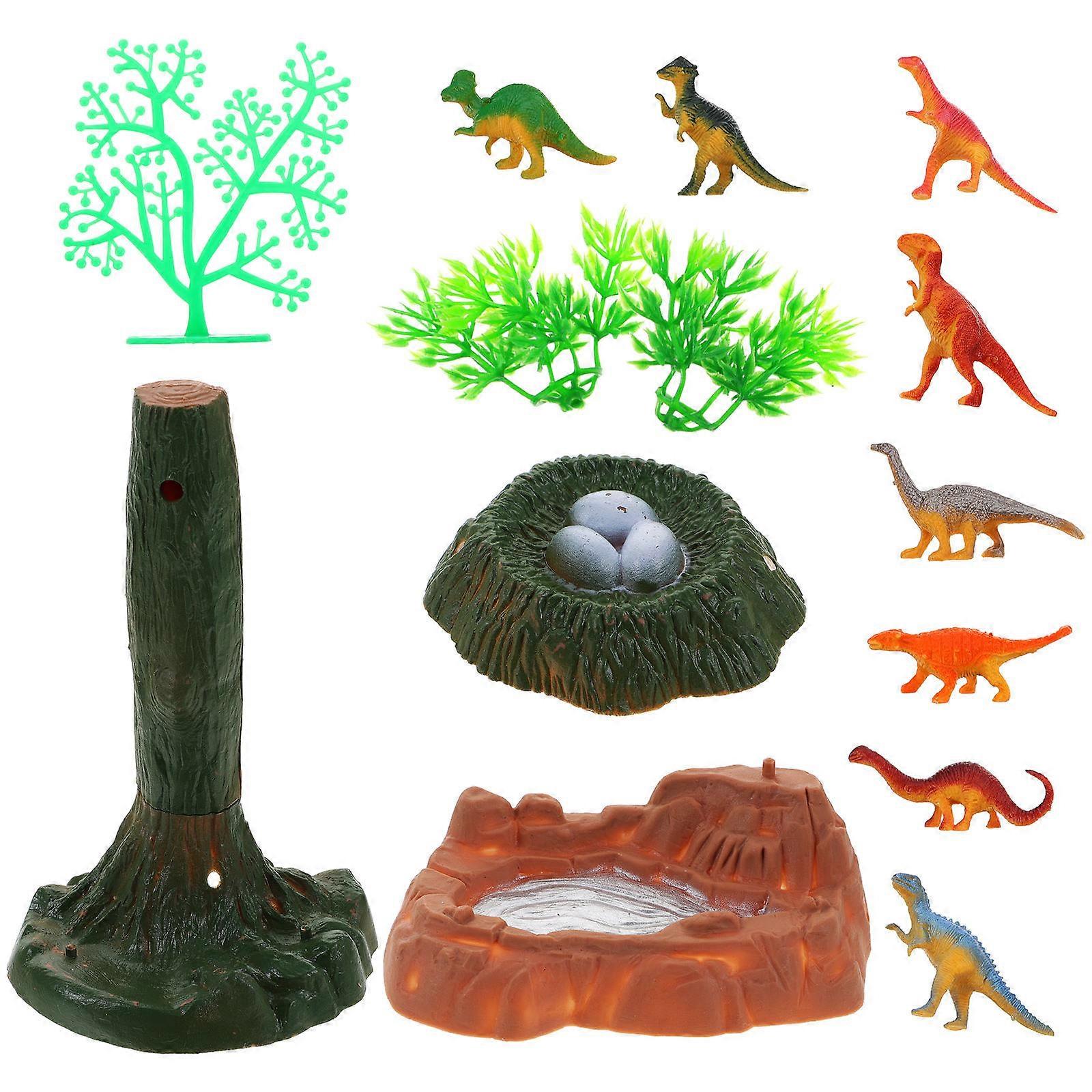 Toy Dinosaur Small Dinosaur Models for Kids Use 6Sets Assorted Color