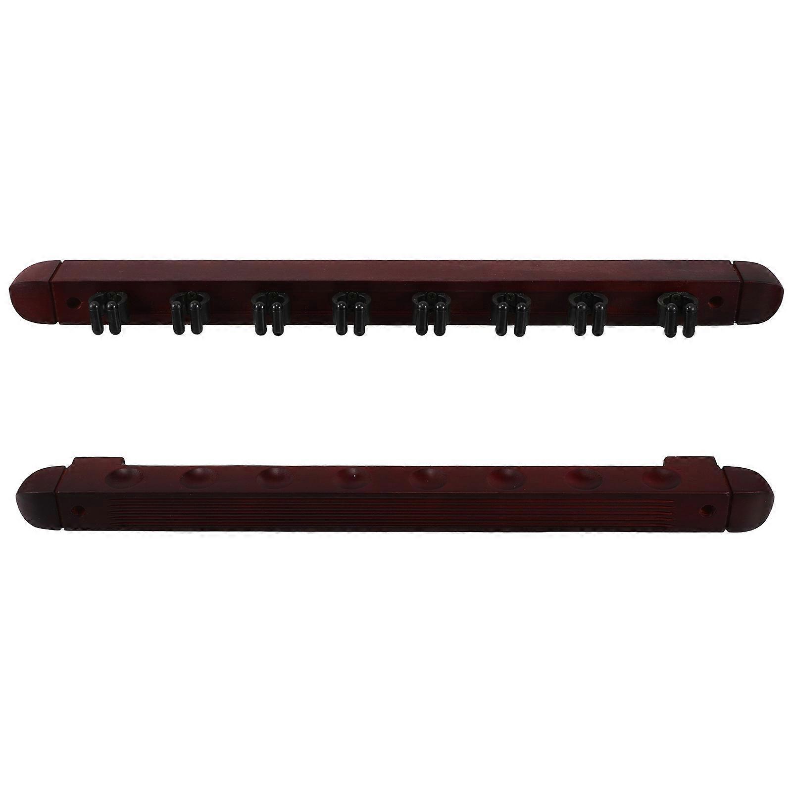 Pool Cue Rack Wooden Holder for 2Sets Wall Mounted Organizer