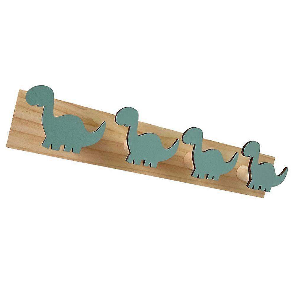 Wood Coat Hanging Mounted Hook for Storage Use 3Pcs Dinosaur