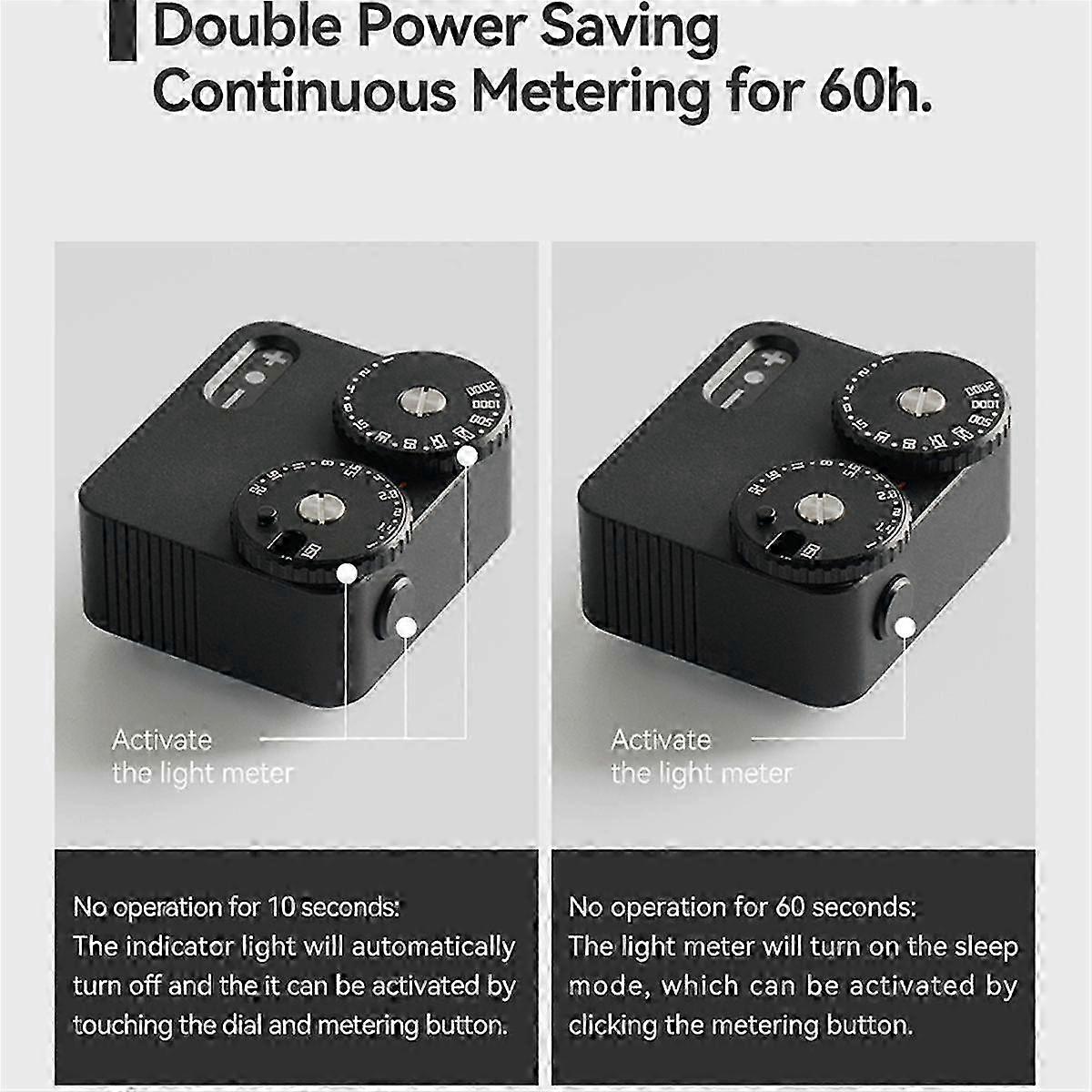 Light Meter II Cold Shoe for DSLR Film Camera Light Meter 12 Shutter Speed Photography Accessories(