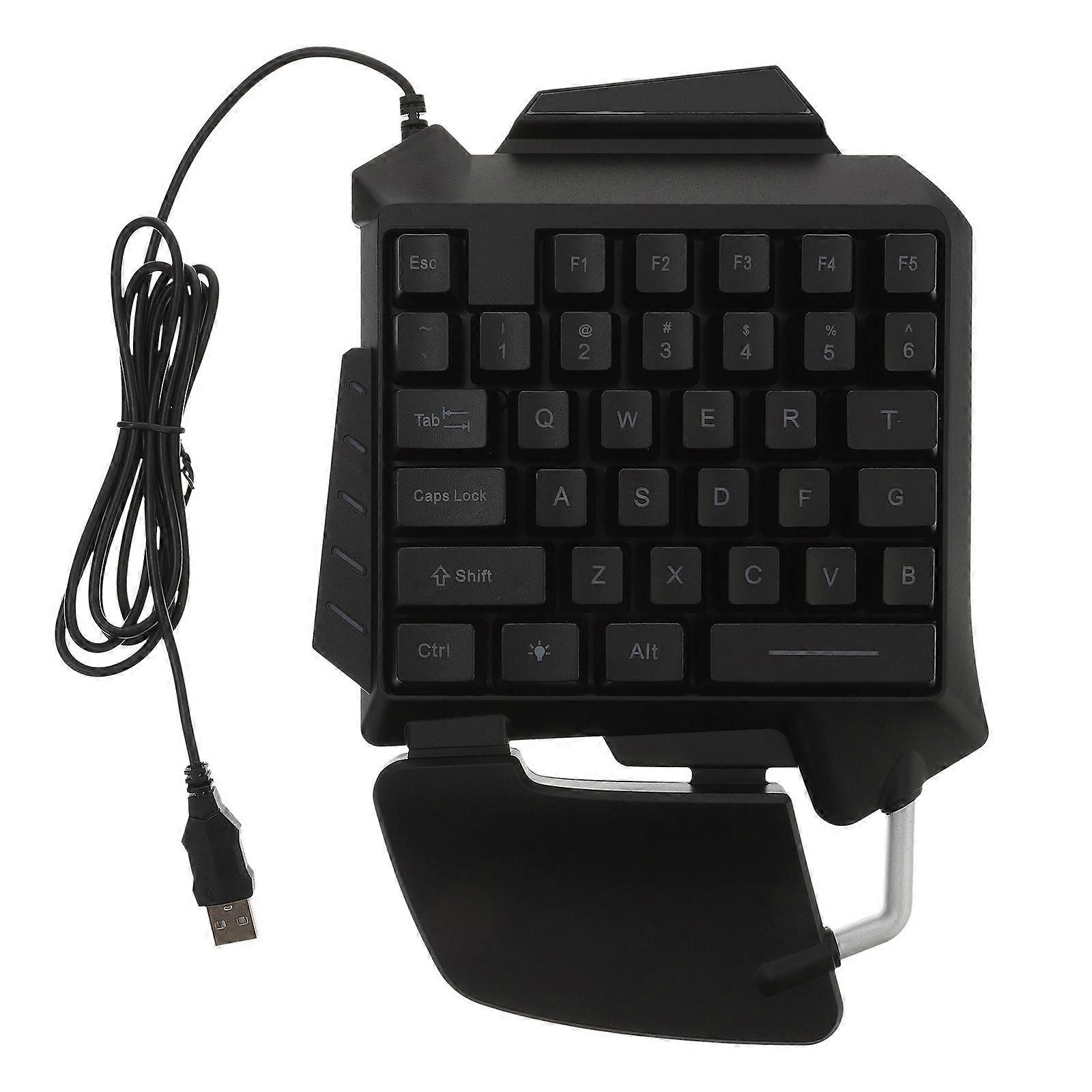 Single-Hand Control Gaming Keyboard Backlit 2Pcs for Laptop Use
