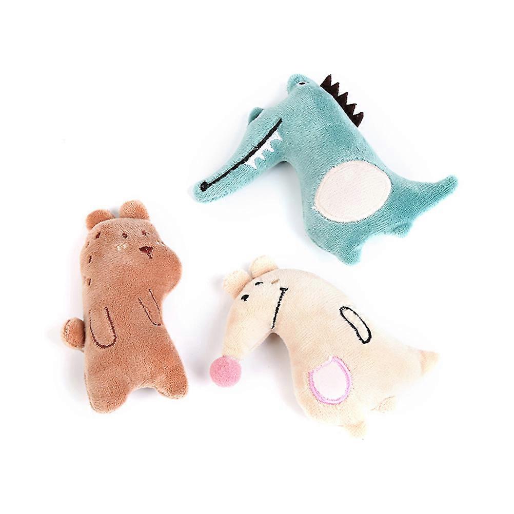 Kitten Toy Plush Toy Pet Training Entertainment Chewing Grasping Playing Reduce Destructive Behavior 3Pcs