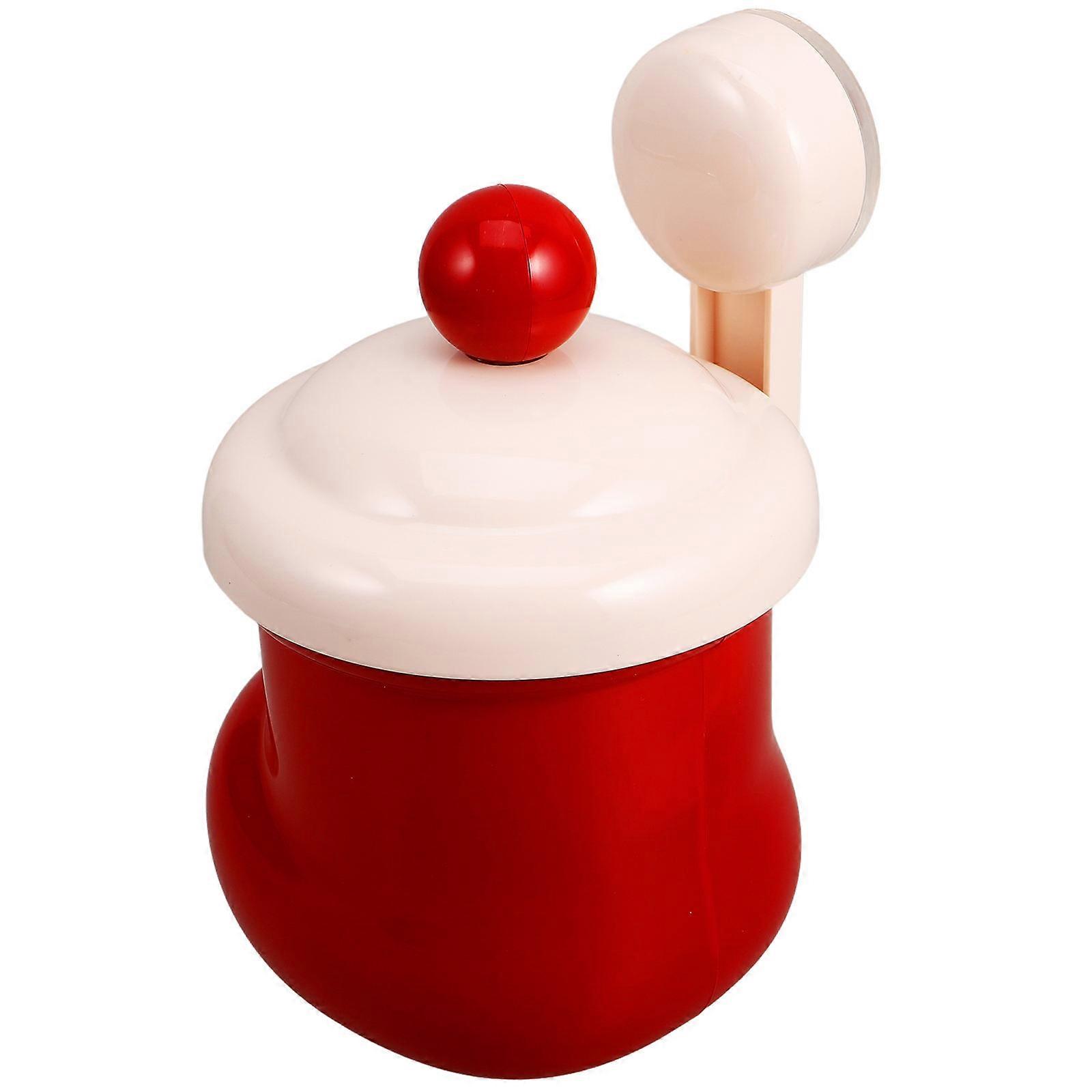Christmas Garbage Can Mini Boot with Lid Santa Claus Design for Storage 2Pcs