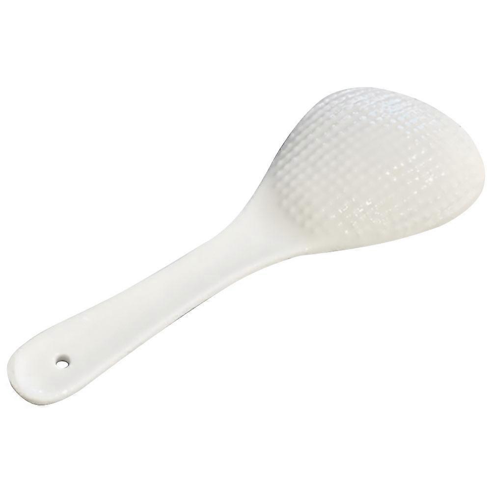 Rice Spoon Ceramic Utensil for Serving 2Pcs White Non Stick Paddle