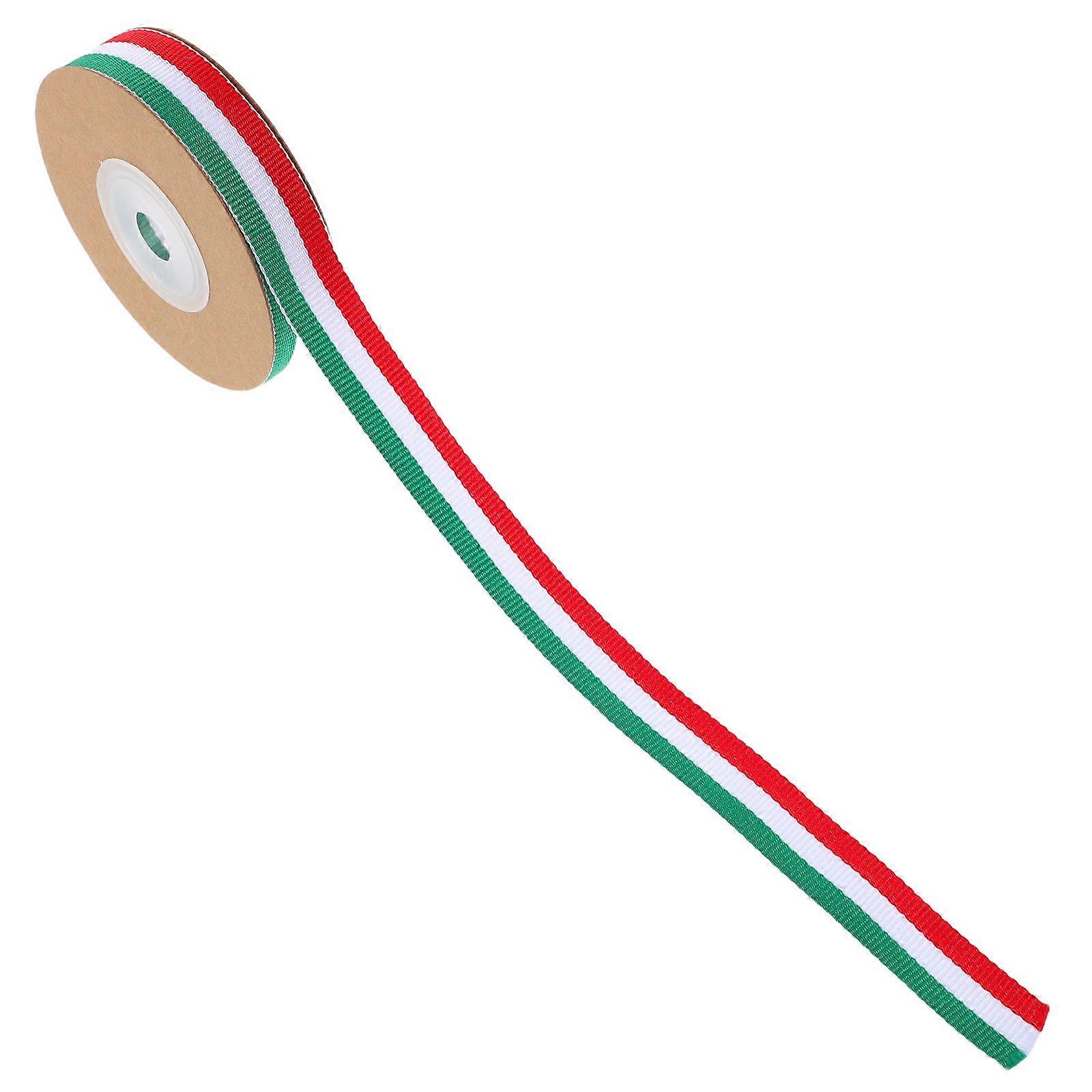 Striped Ribbon for DIY Crafts with 1 Roll for Trophy Present Wrapping