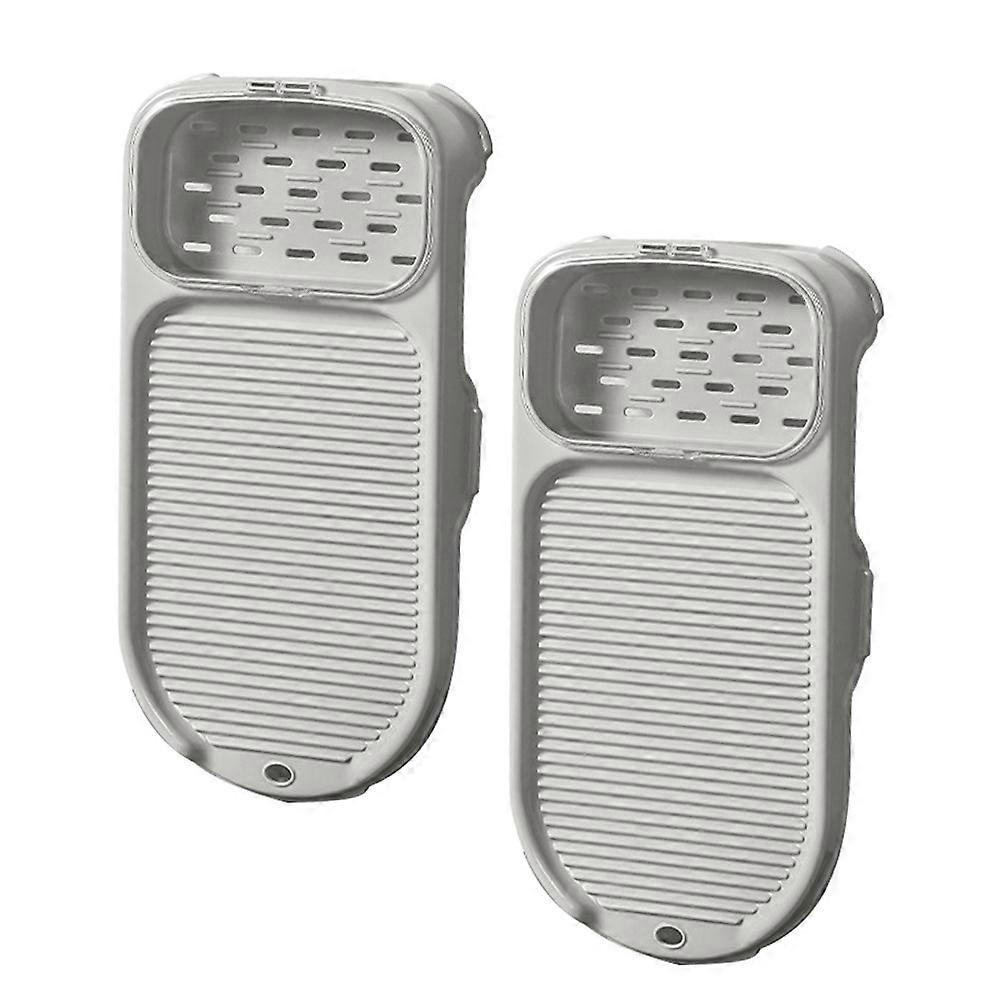 Laundry Board Hand Washing Washboard with Soap Holder 2Pcs Home Use