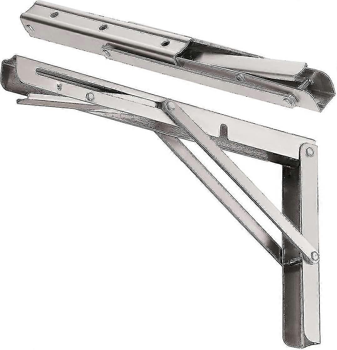 12 'قوسين رف قابل للطي الأعلى.تحميل 50 كجم ، الثقيلة الفولاذ المقاوم للصدأ DIY الحائط الرف Brack