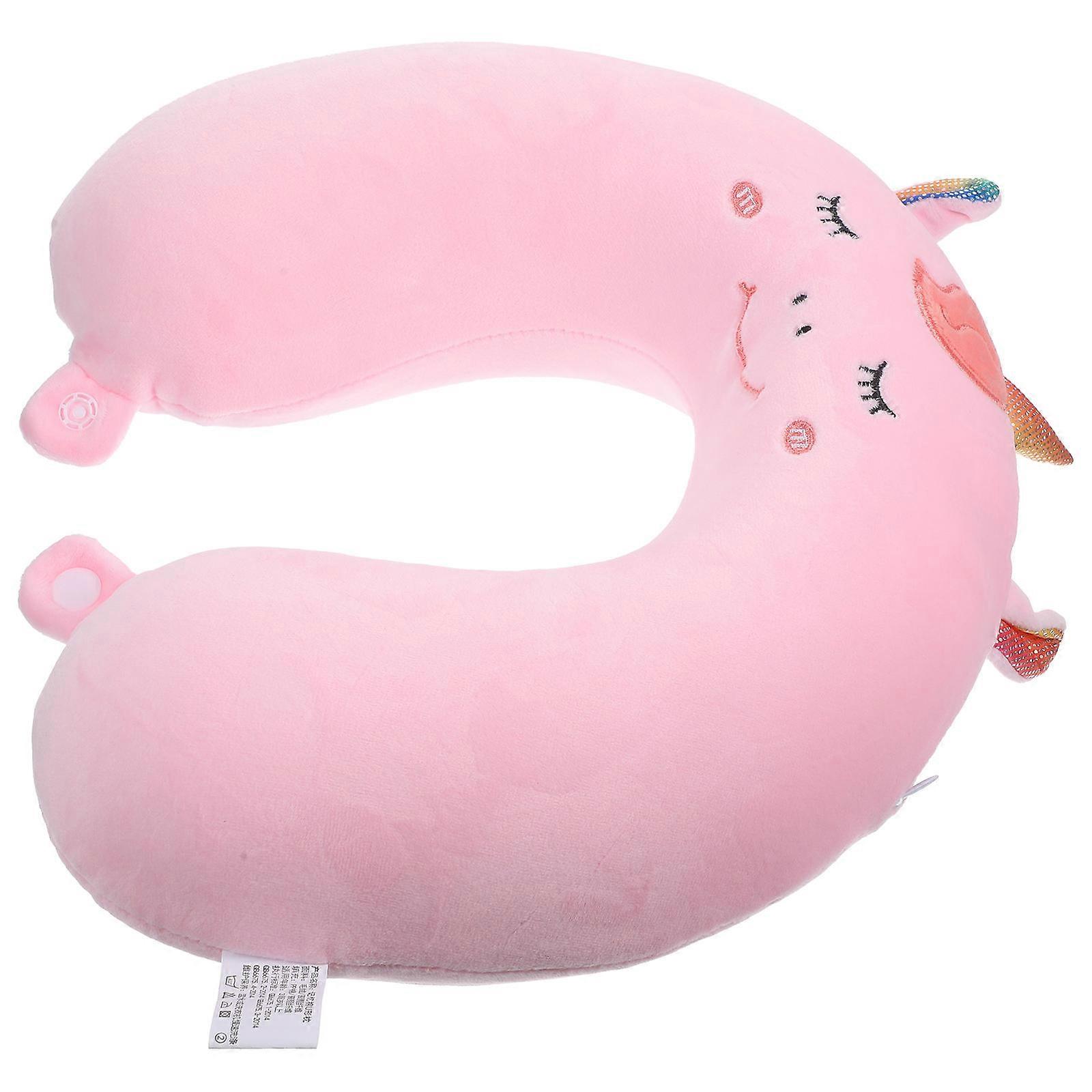 Cartoon U-Shaped Plush Pillow for Sleeping 1Pcs Unicorn Neck Cushion