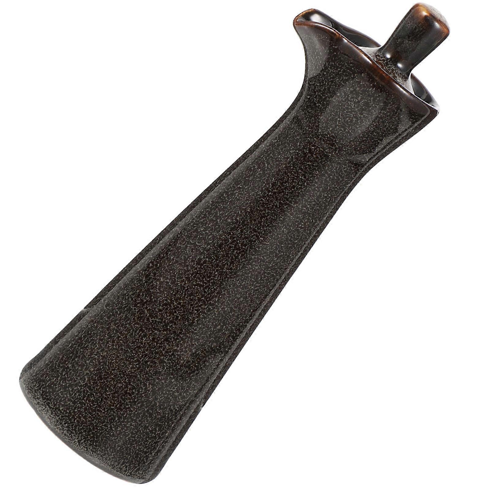 2Pcs Ceramic Soy Sauce Container Kitchen Style Rectangular Condiment Bottle Perfect For Commercial Use Grey Storage