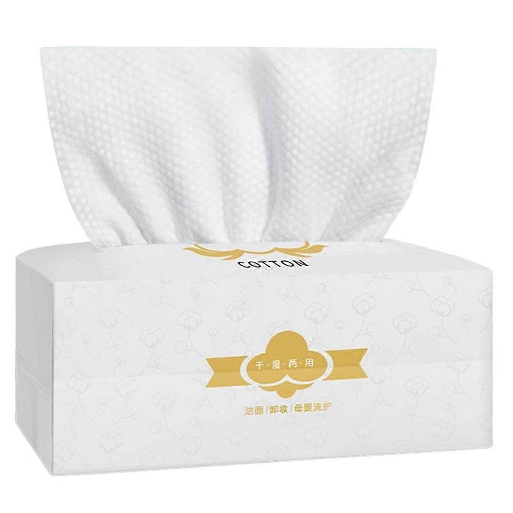 Serviette de nettoyage du visage en coton humide et sec pour