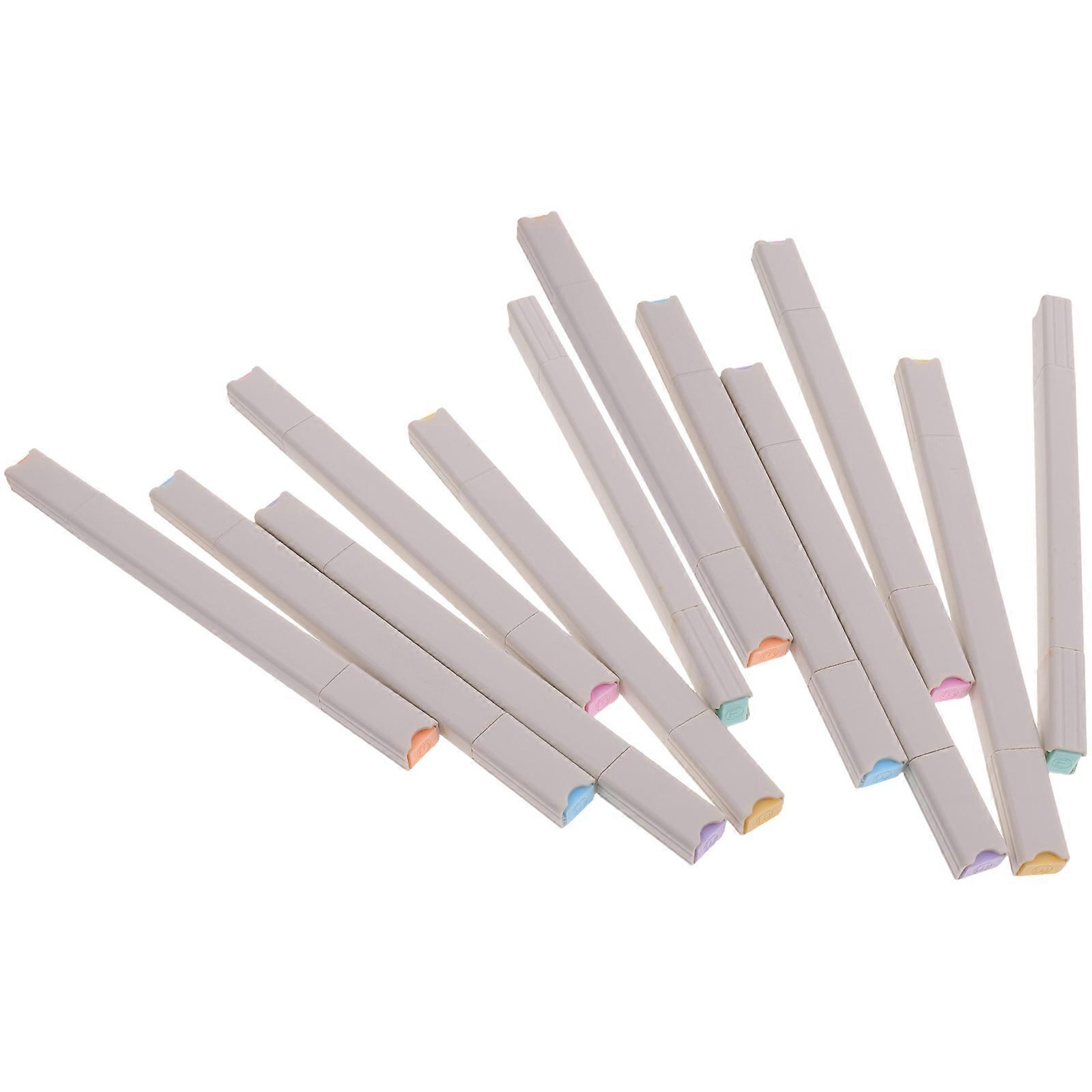 Convenient Marking Pen Study Stationary Plastic Material Teachers Students Office Workers 12Pcs