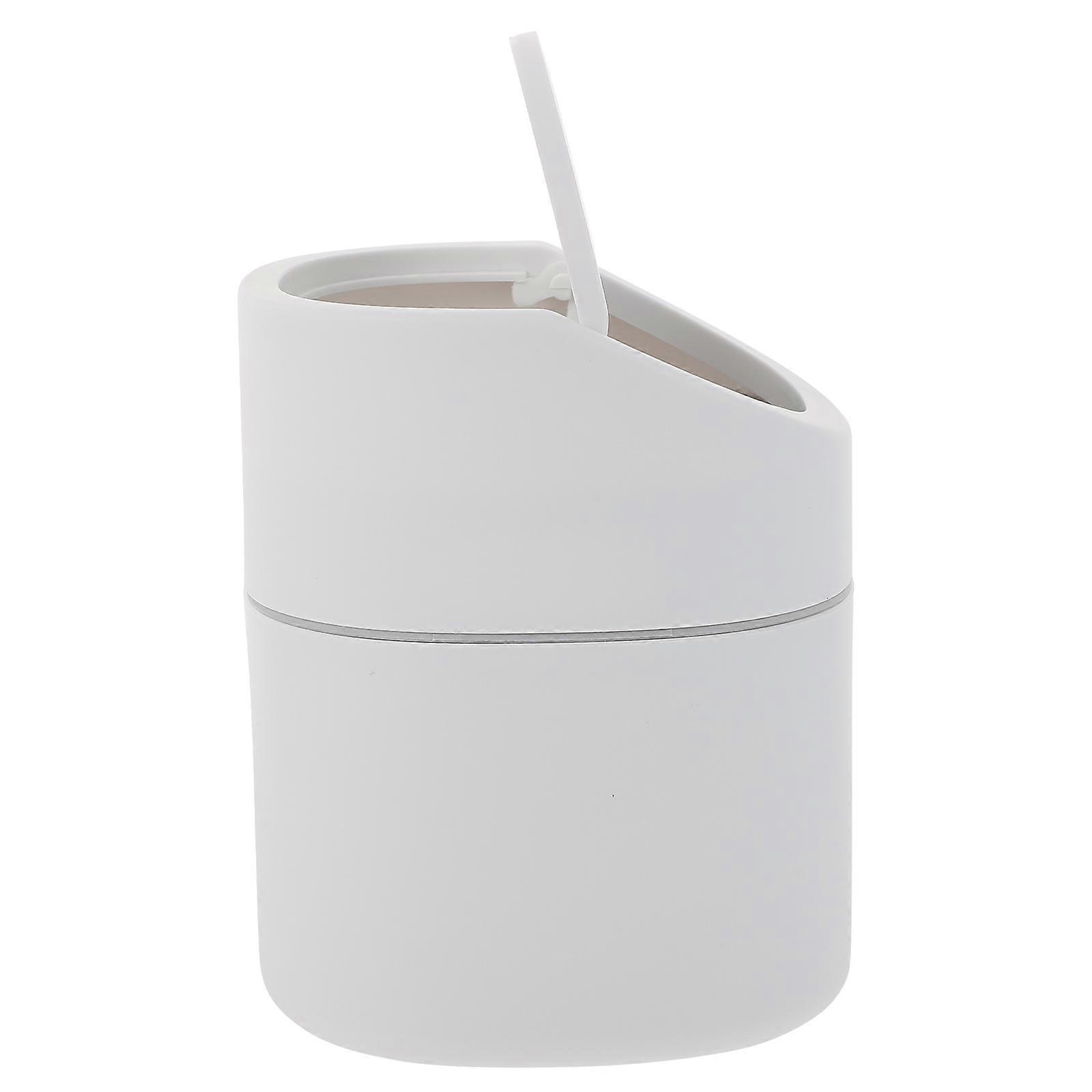 Small Trash Bin 4 Pcs Practical Desktop Trash Container For Dressing Table White Impact-Resistant Storage