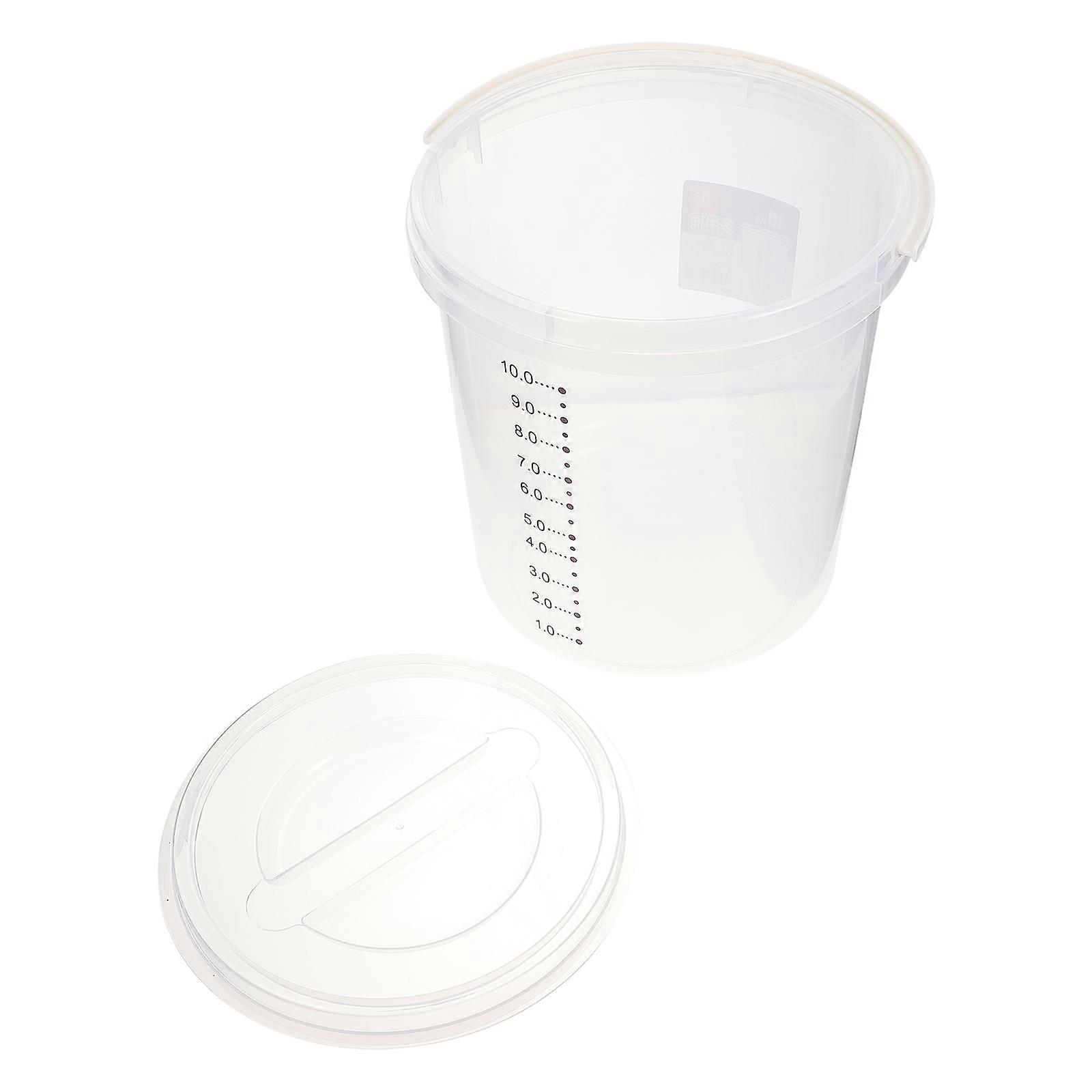 Rice Storage Bucket for Safe Grain Storage 1Pcs White Plastic Container