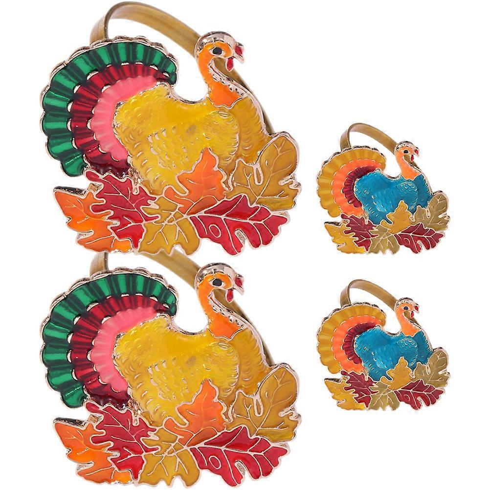 Orange Maple Leaf Napkin Ring for Festival Use with 16Pcs Set