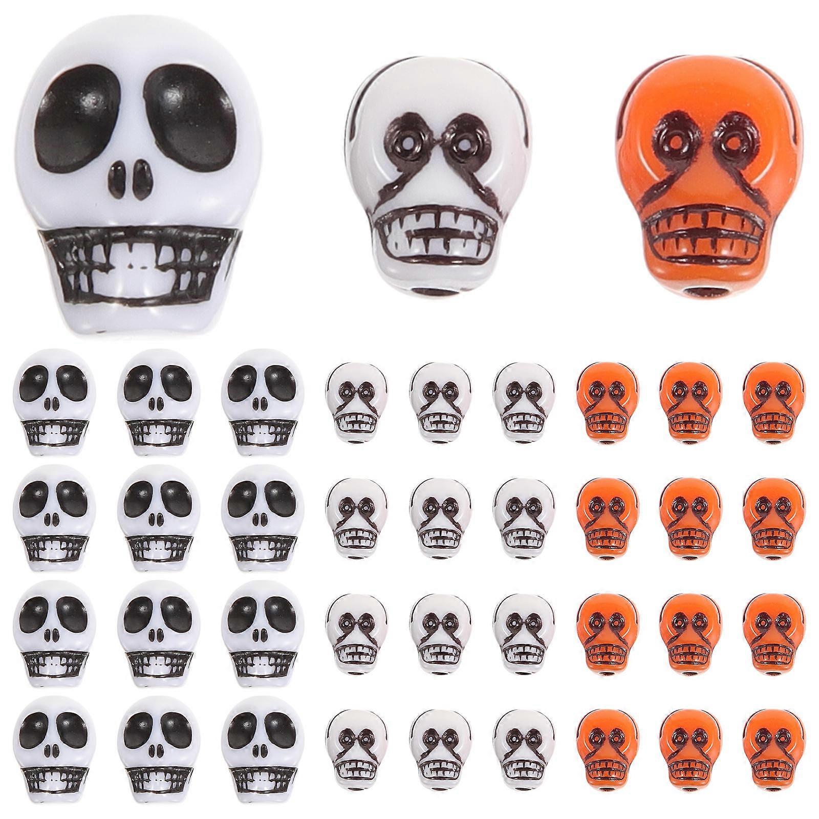 450Pcs Skull Beads Polymer Clay for Multi-Use Jewelry Making Crafts