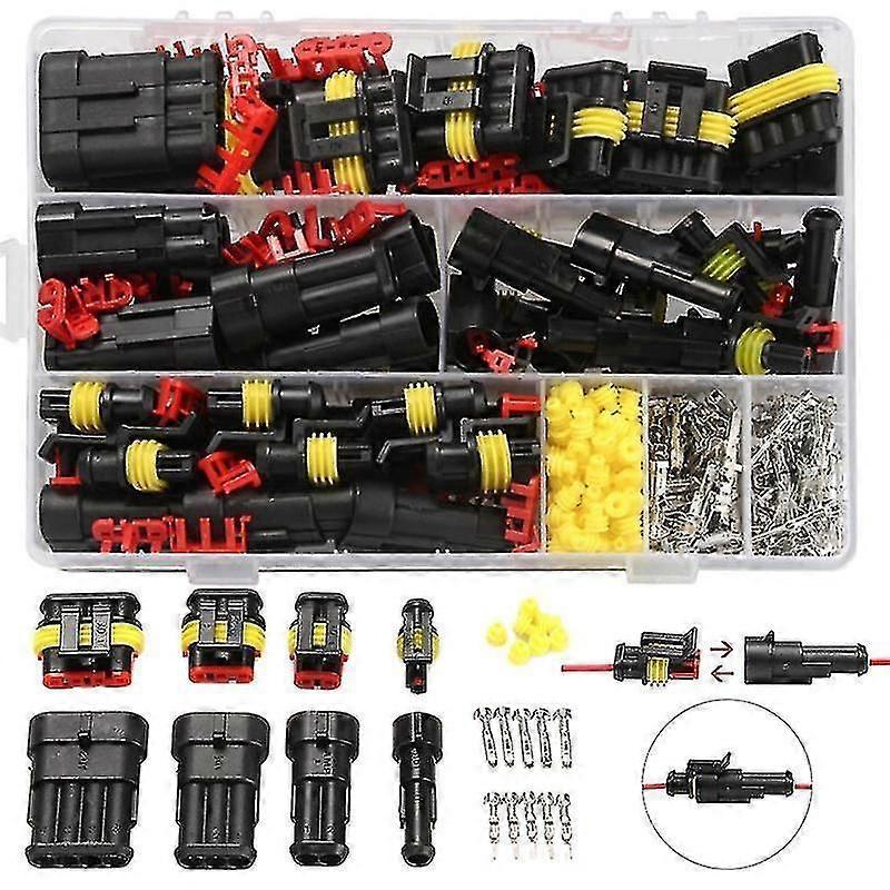 Luxora 352 κομμάτια έκρυψαν τους αδιάβροχους συνδετήρες 1/2/3/4 καρφίτσα 26 σύνολα βύσματα συνδετήρων καλωδίων αυτοκινήτων