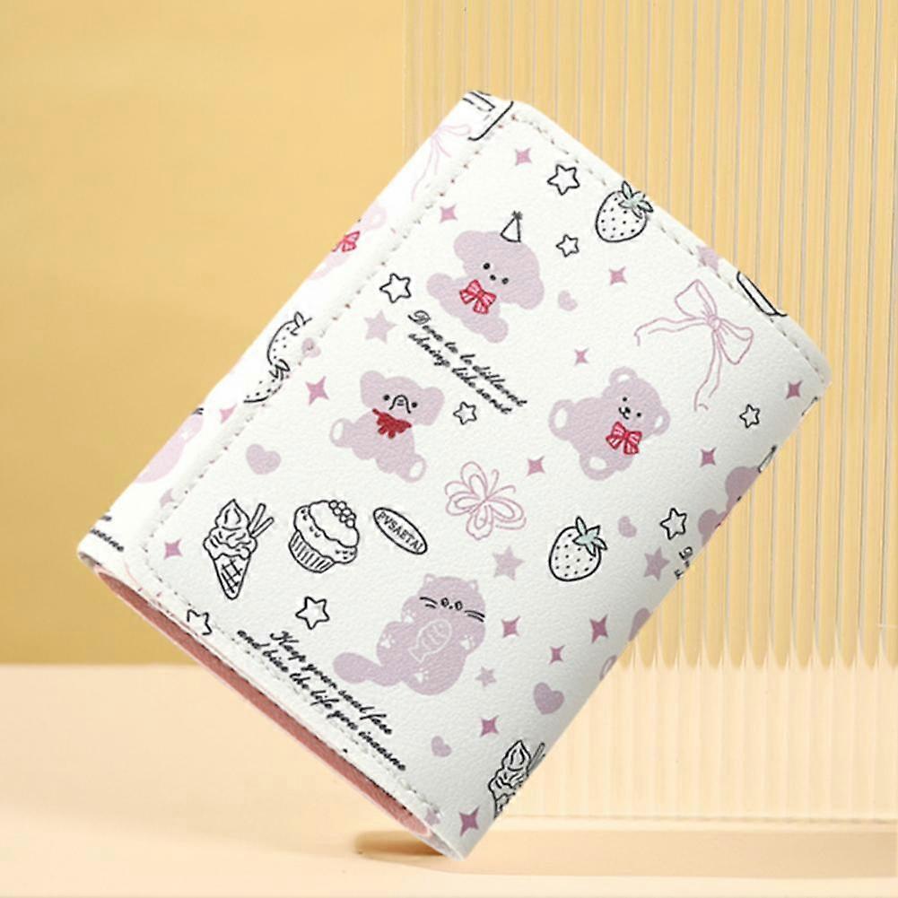 Cute Triple Fold Wallet Large Capacity Student Multi-function Folding