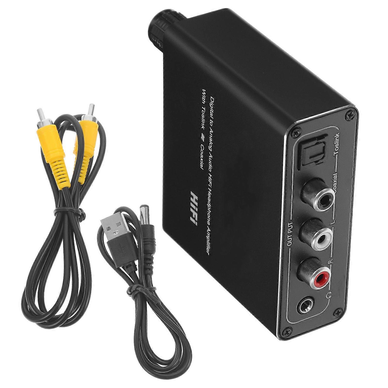 Optical to Converter Audio Adapter for TV Speaker 2Pcs Digital to Analog