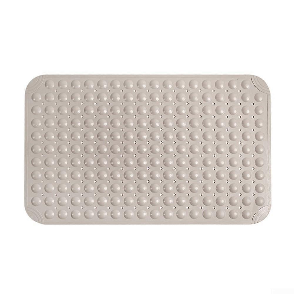 Reliable Non Slip Shower Mat Made Of TPE With Secure Suction Cup White