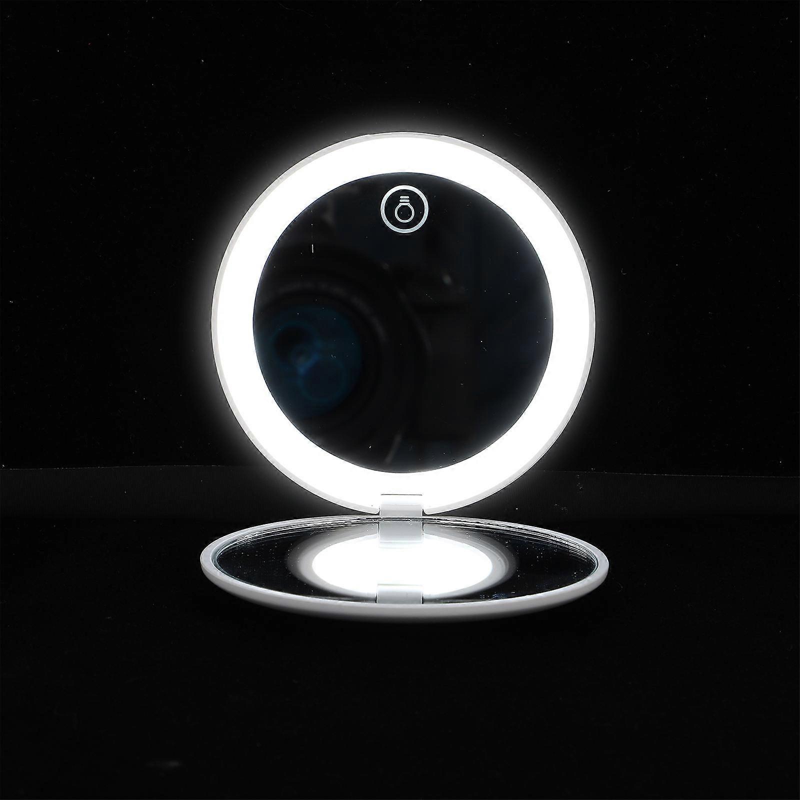 LED Makeup Mirror for Makeup Use 1Set Dual-Sided Foldable Magnifying Mirror