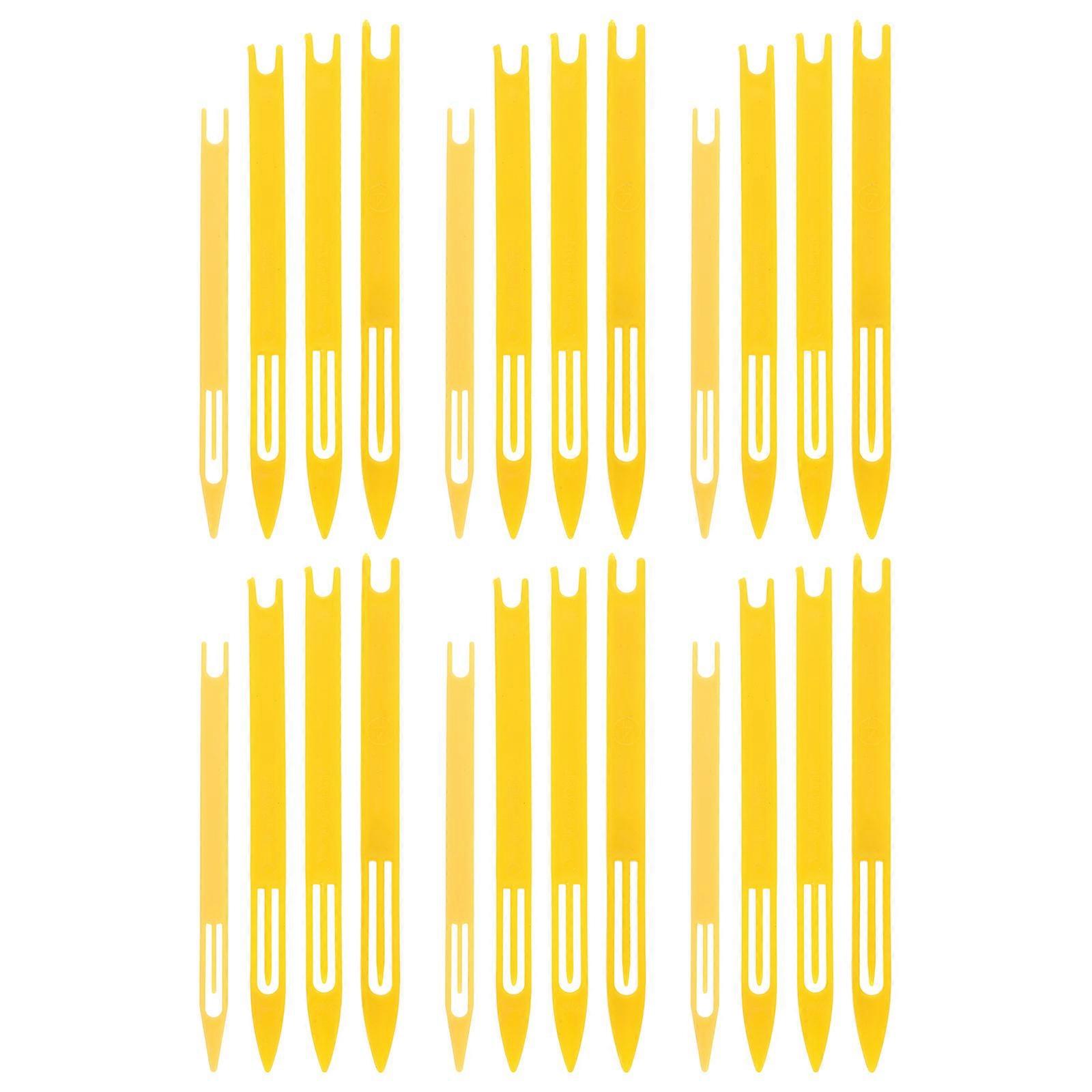 Fishing Net Repair Tool Plastic Shuttle for Efficient Net Mending 24Pcs Yellow