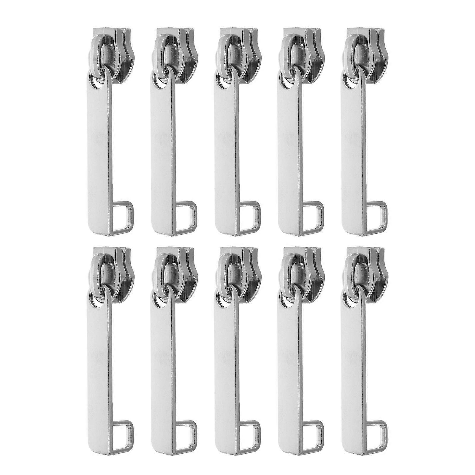 10 قطع نايلون سستة الأمتعة قفل هول استبدال انزلاق سحب انفصال سحاب سحب علامات التبويب حقيبة سستة سحب أجزاء علامة التبويب