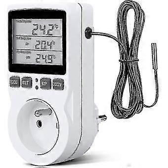 Digital / Heating Cooling Thermostat Socket Lcd Temperature Controller, 230v For Greenhouse Farm Temperature Controller/terrarium Thermostat(socket)