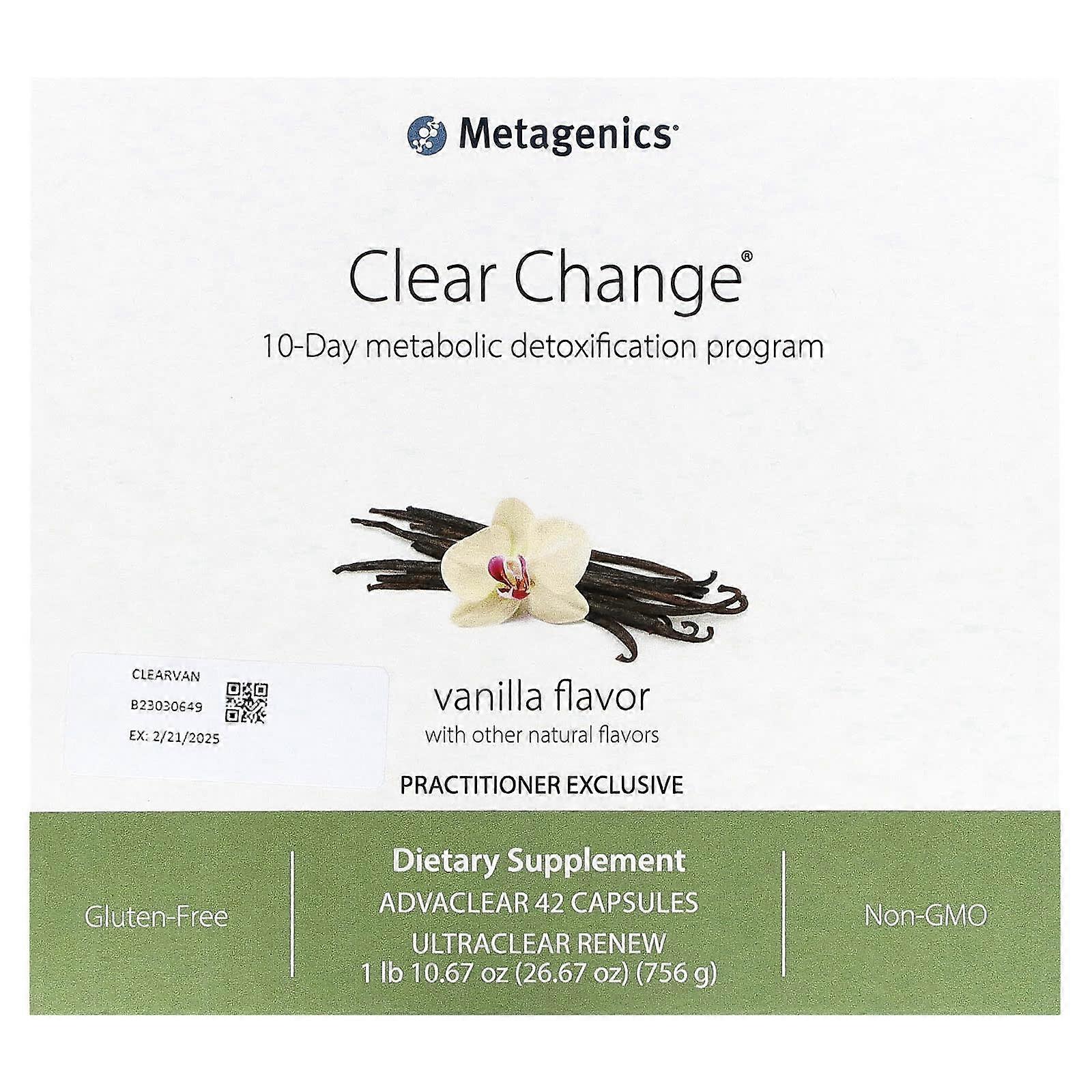 Clear Change, 10-Day Metabolic Detoxification Program, Vanilla, 3 Piece Set