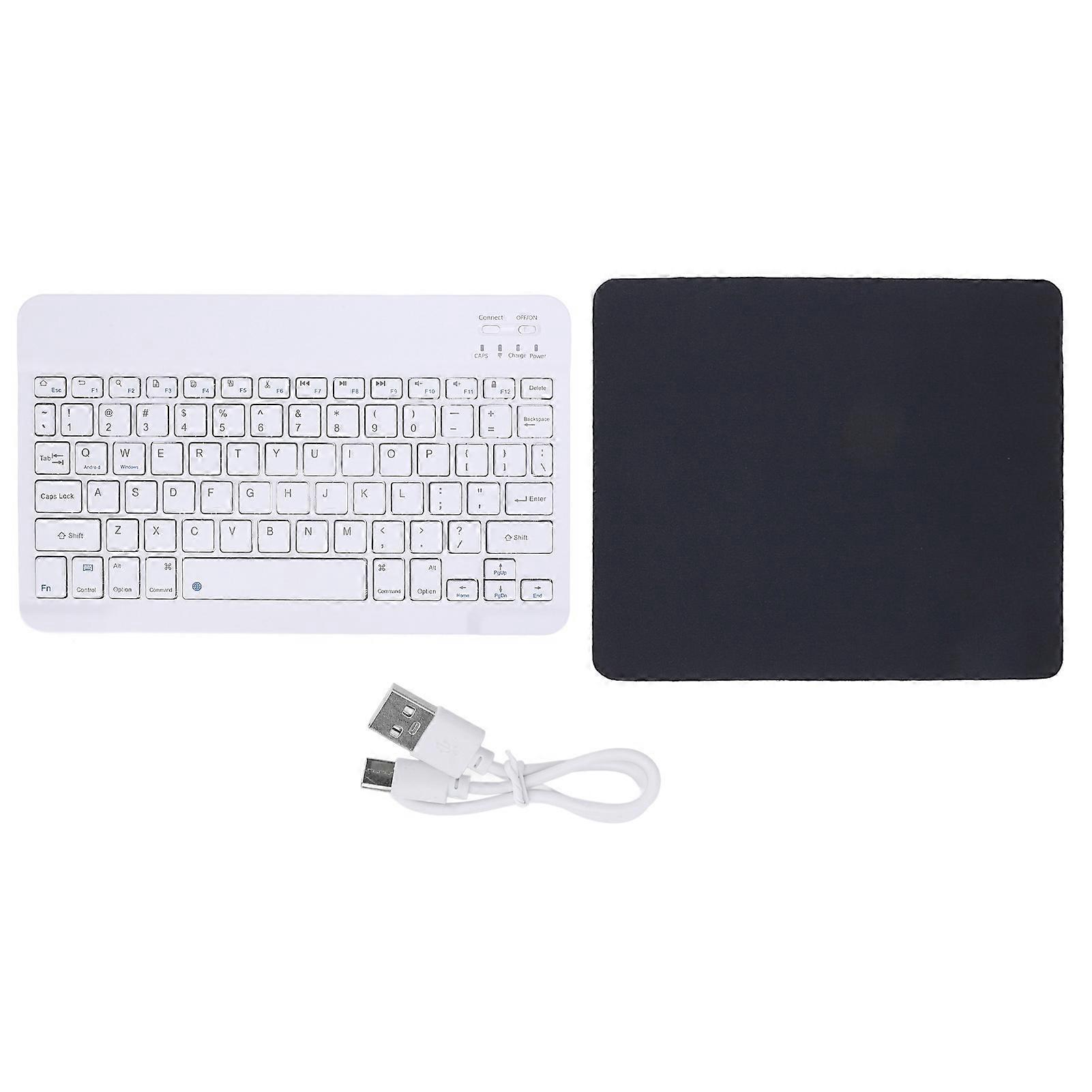 10 Inch Ultra Slim Bluetooth Keyboard Wireless Rechargeable for Tablet Phone Android Win